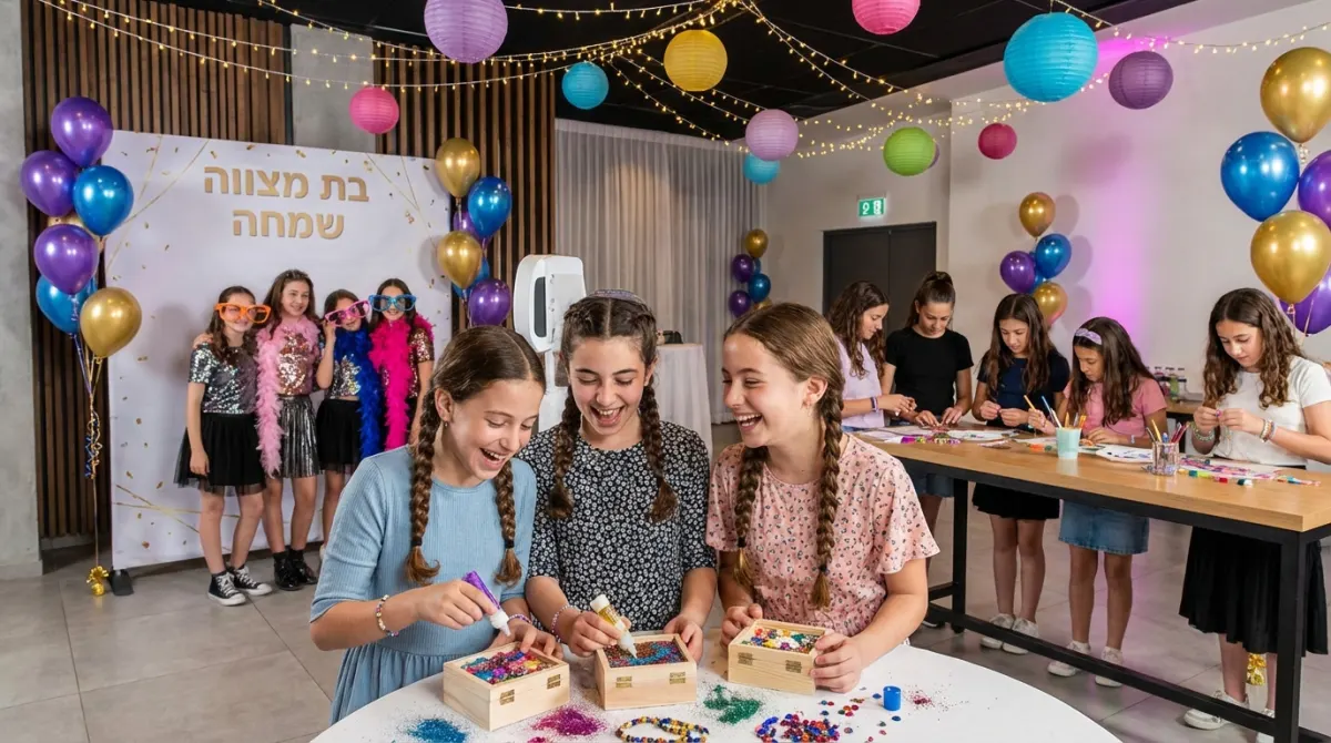 סדנאות יצירה ואטרקציות לבנות בבת מצווה