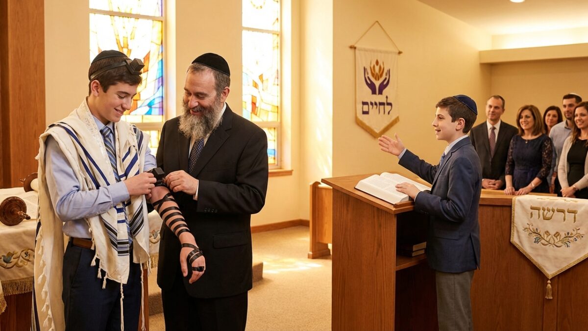 הנחת תפילין ודרשה לבר מצווה
